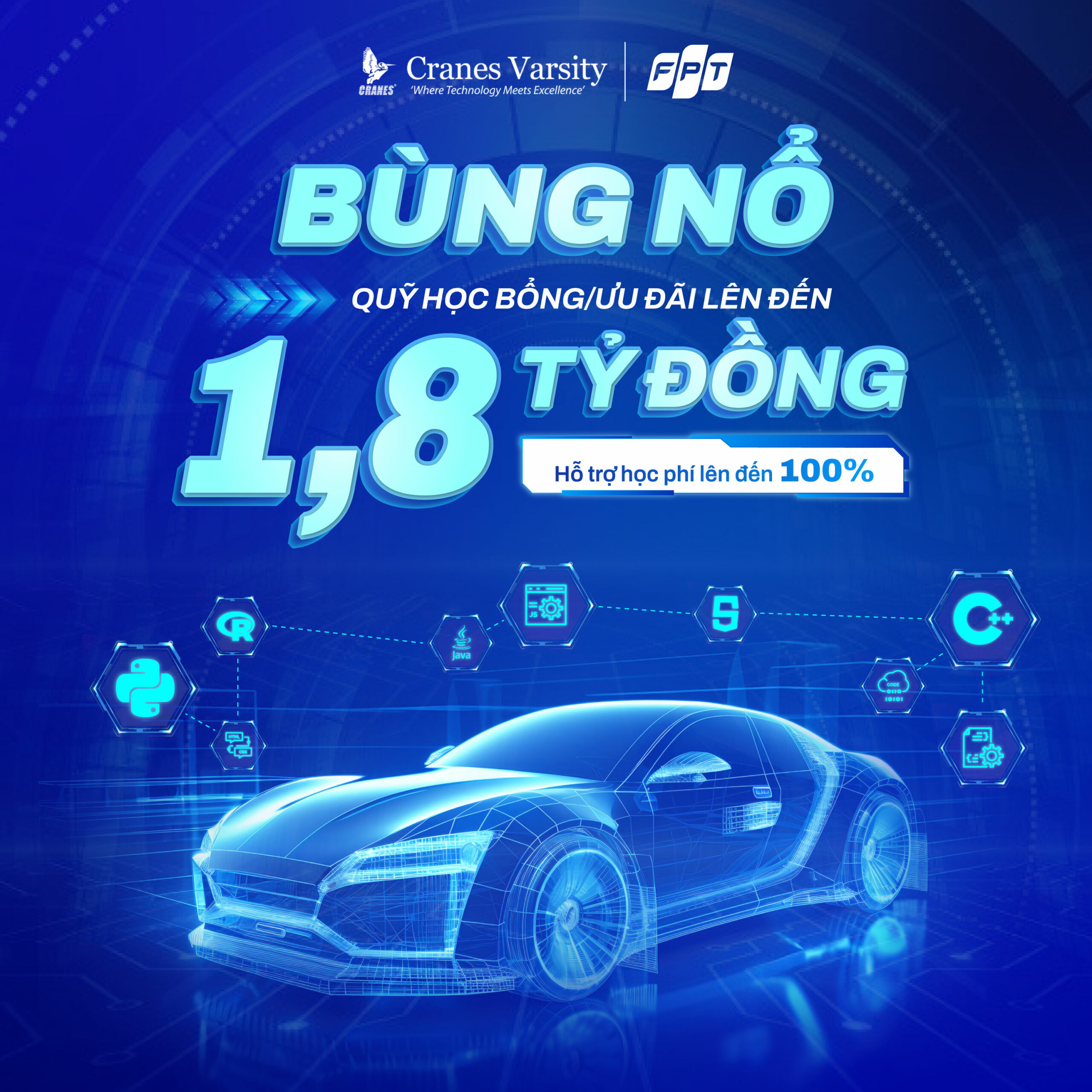Cranes FPT bùng nổ quỹ học bổng 1,8 tỷ đồng mở ra cơ hội vàng cho thế hệ kỹ sư Automotive tương lai