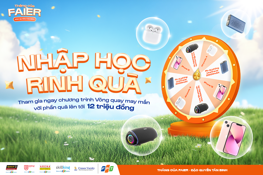 Cơn sốt “Vòng quay may mắn” cùng ưu đãi bùng nổ mùa nhập học tại Cranes FPT