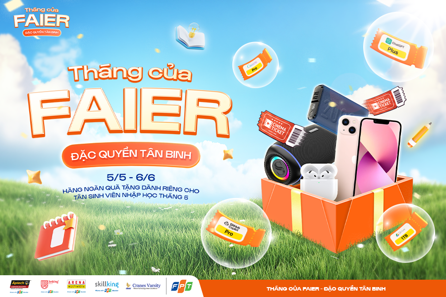 GẤP ĐÔI ƯU ĐÃI - Combo bộ quà tặng LIMITED dành riêng cho FAIER chốt nhập học sớm tại Cranes FPT