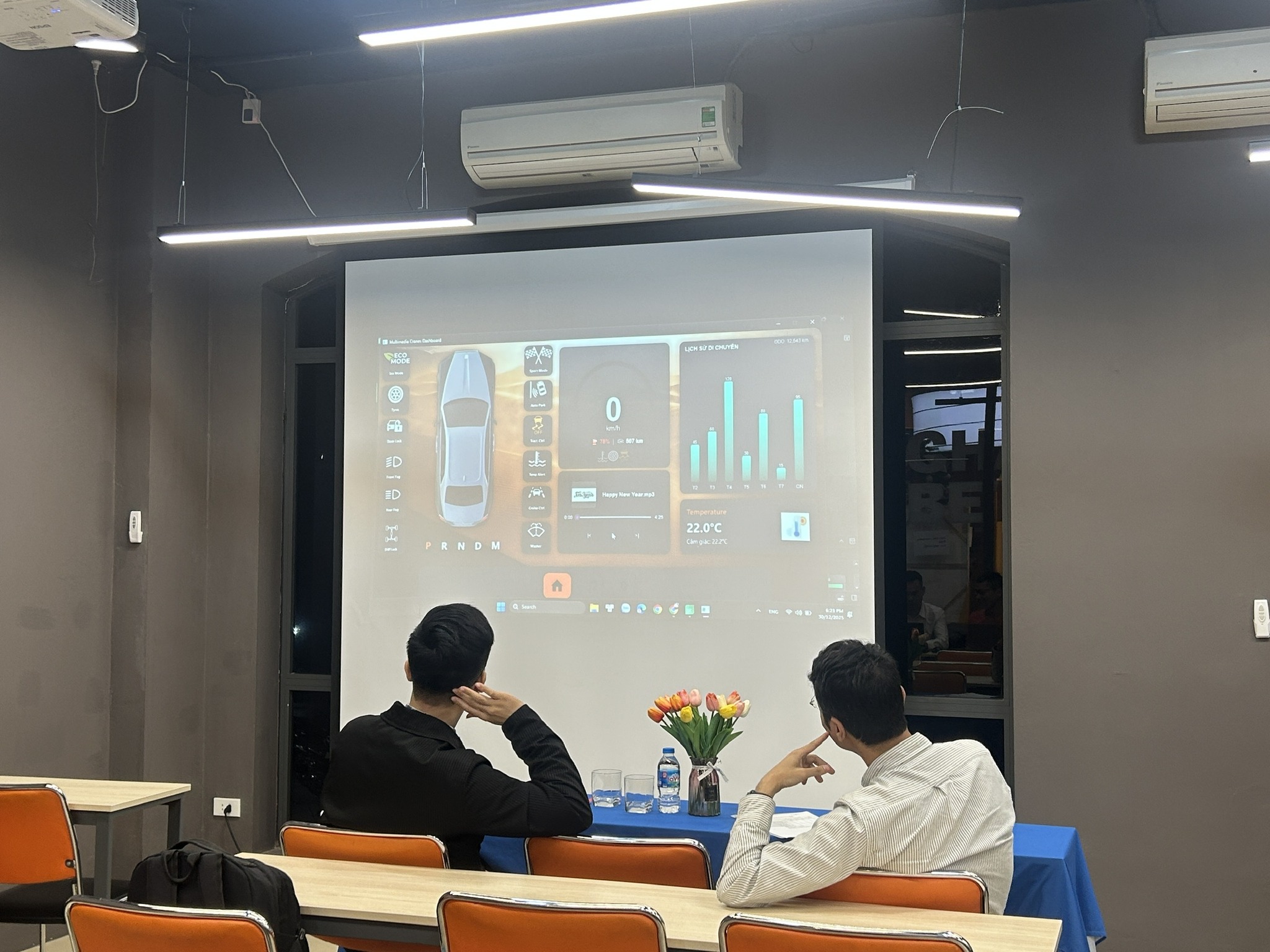 Sinh viên trình bày đồ án trước hội đồng phản biện