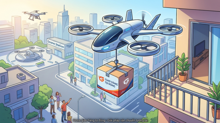 Drone giao hàng tự động - Tương lai của logistics trong nền kinh tế tầm thấp