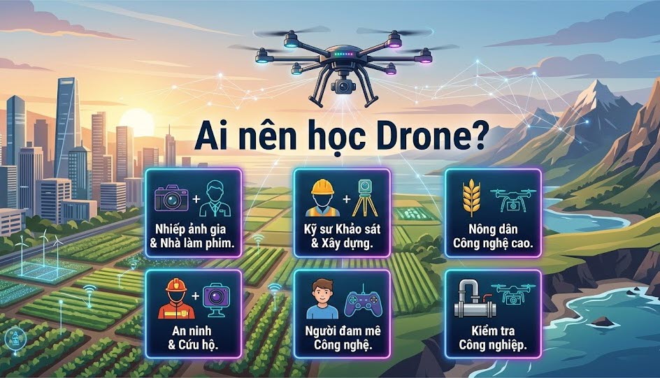Ai nên học Drone? Ngành công nghệ chiến lược trong nền kinh tế tầm thấp